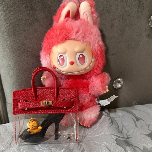 Miniature Birkin Handbag with a shoe for Labubu new - Picture 1 of 4